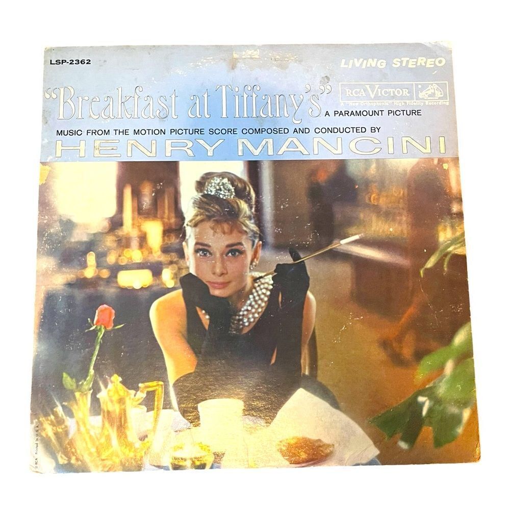 VINTAGE RARE BREAKFAST AT TIFFANYS HENRY MANCINI SOUNDTRACK LP 1961 RCA‎ 12”